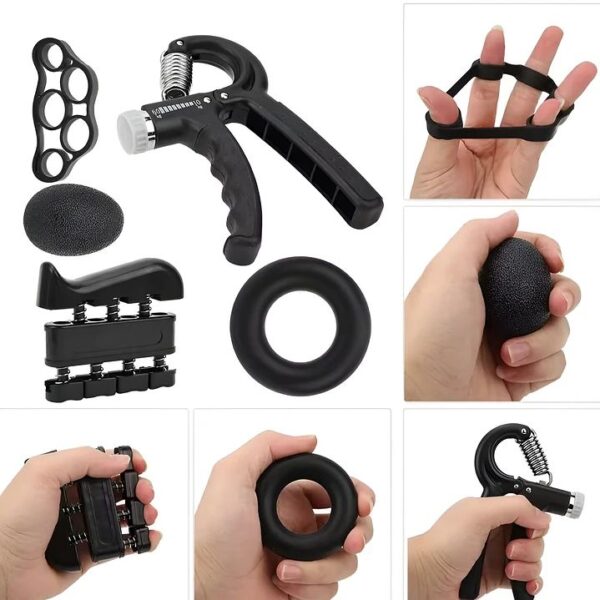 Kit de ejercicios HAND GRIP para fisioterapia con dedos, manos y muñecas de 5 piezas - Imagen 4